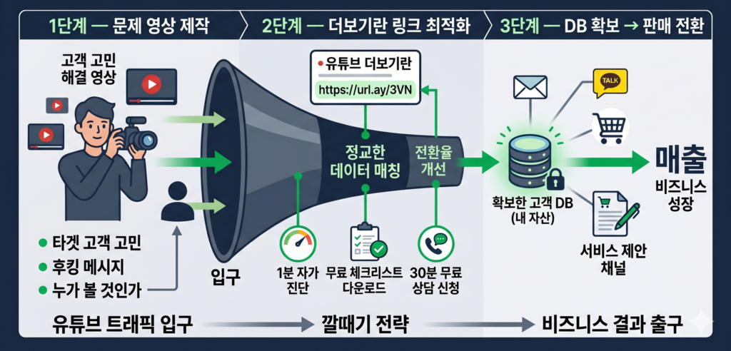 유튜브 수익화 방법 퍼널 전략 깔때기 구조 다이어그램
